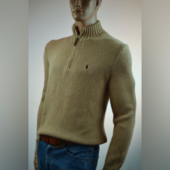 Nwot Ralph Lauren Polo Quarter Zip 100% Cotton Sweater